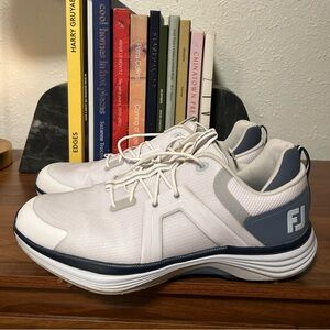 FootJoy Ortholite R&R Men's Golf Shoes in White and Navy